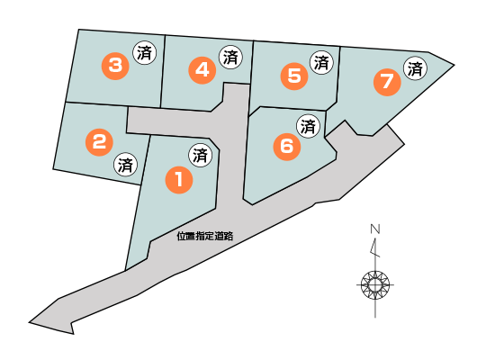 古里諏訪町(岩門)分譲地区画図